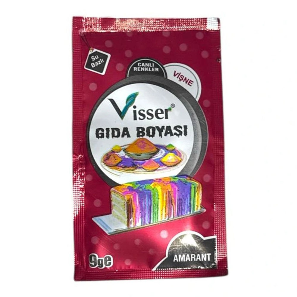 MİSYON VİSSER TOZ GIDA BOYASI 9 GR VİŞNE MSY-0119