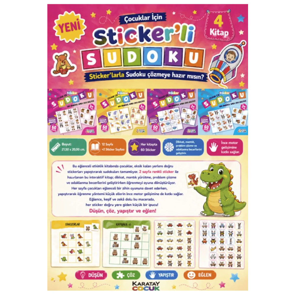 4E ÇOCUKLAR İÇİN SUDOKU/4 KİTAP