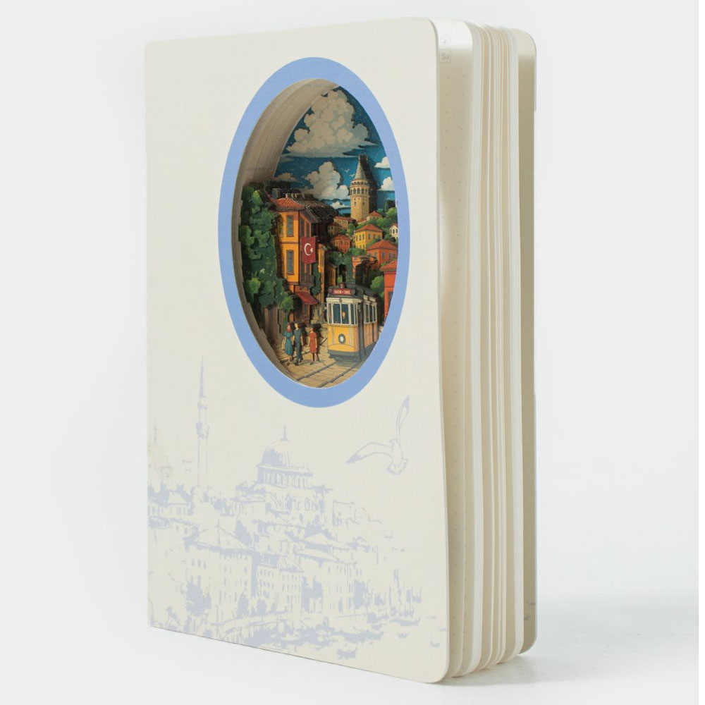 3D İSTANBUL TEMALI DEFTER
