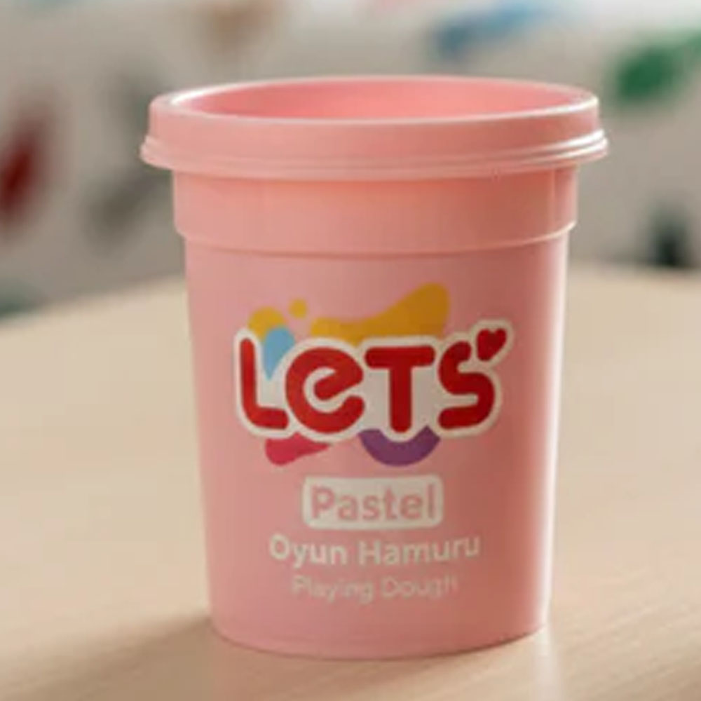 LETS OYUN HAMURU TEK RENK PASTEL PEMBE 110 G