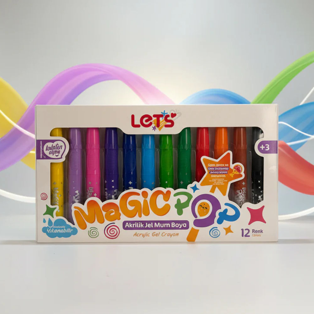 LETS MUM BOYA 12 RENK MAGİCPOP SÜPER YIKANABİLİR L03005