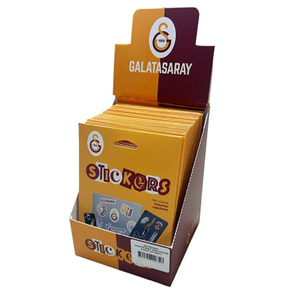 GALATASARAY SARI STİCKER PAKETİ (25 ADET)