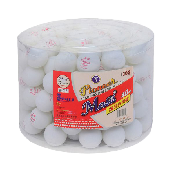 Masis Pin Pon Topu Pioneer 40 Mm Beyaz Ppt01-G - 72'li Paket