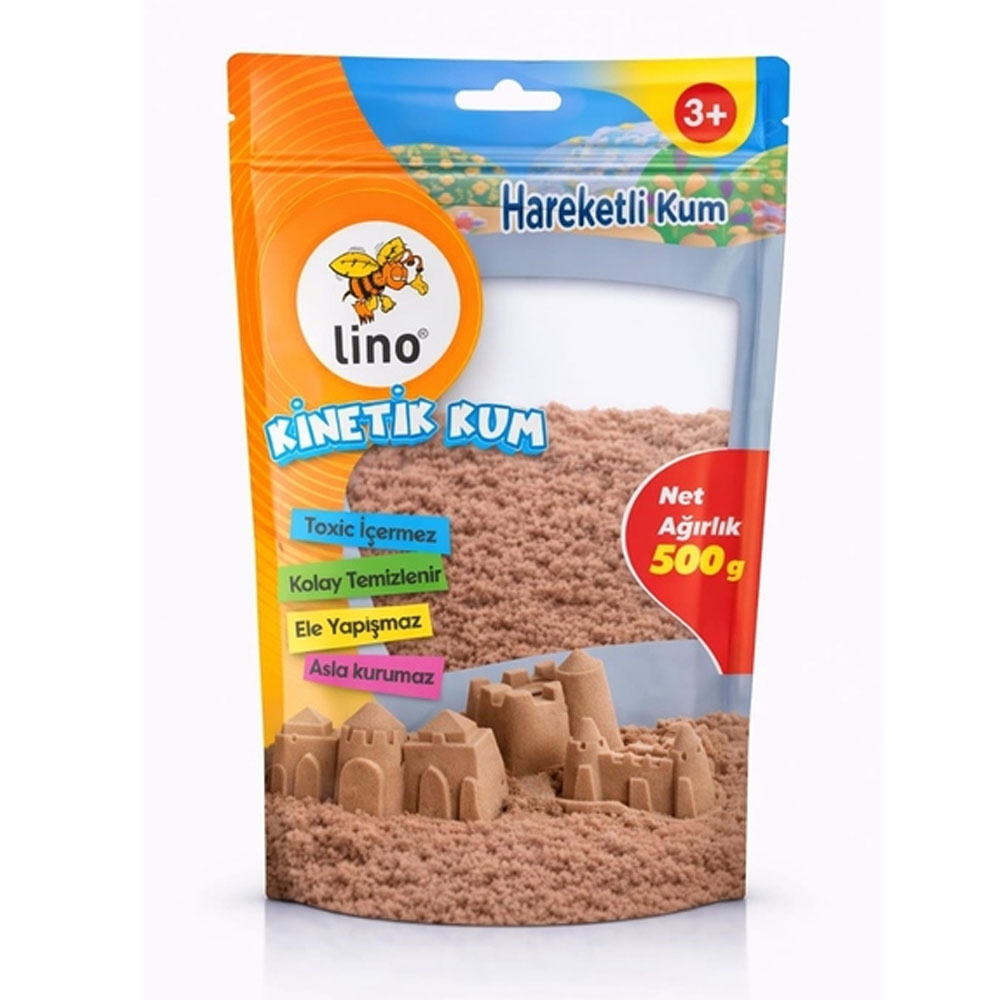 LİNO KİNETİK KUM 500 GR DOĞAL DOYPACK