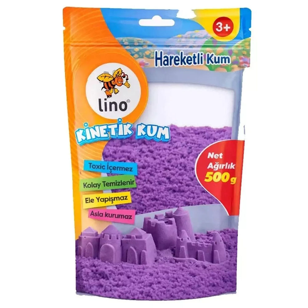 LİNO KİNETİK KUM 500 GR MOR DOYPACK