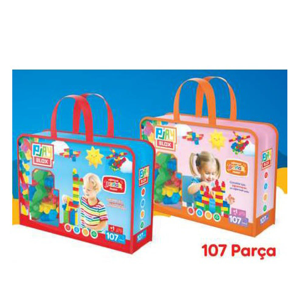 ASYA PLAYBLOX BLOCK SHİNE 107PCS BAG GİRLS&BOYS 2953