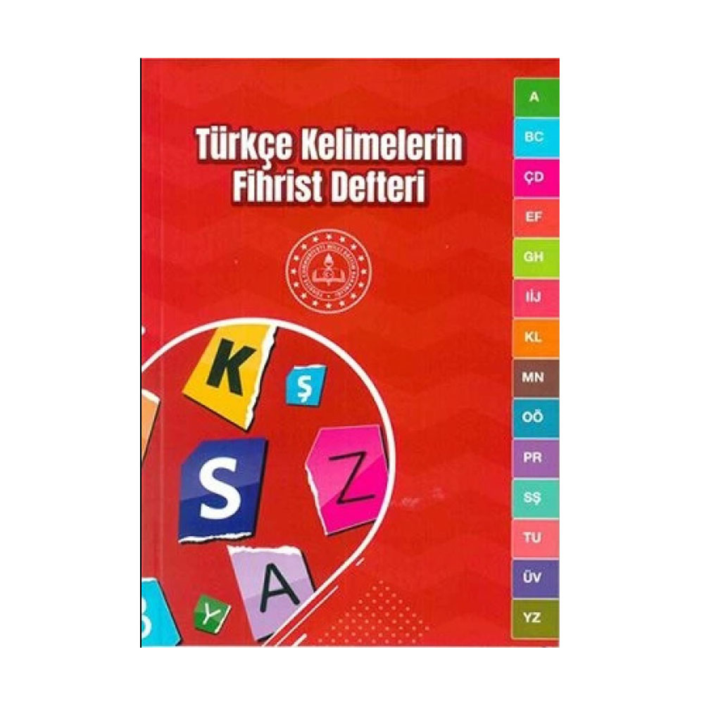 Mavi Boncuk Türkçe Kelimelerin Fihrist Kelime Defteri