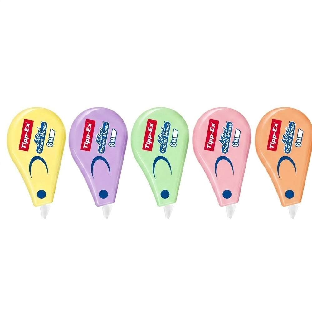 TİPP-EX ŞERİT SİLİCİ MİNİ POCKET MOUSE PASTEL RENKLER 5 MM6 MT10 LU