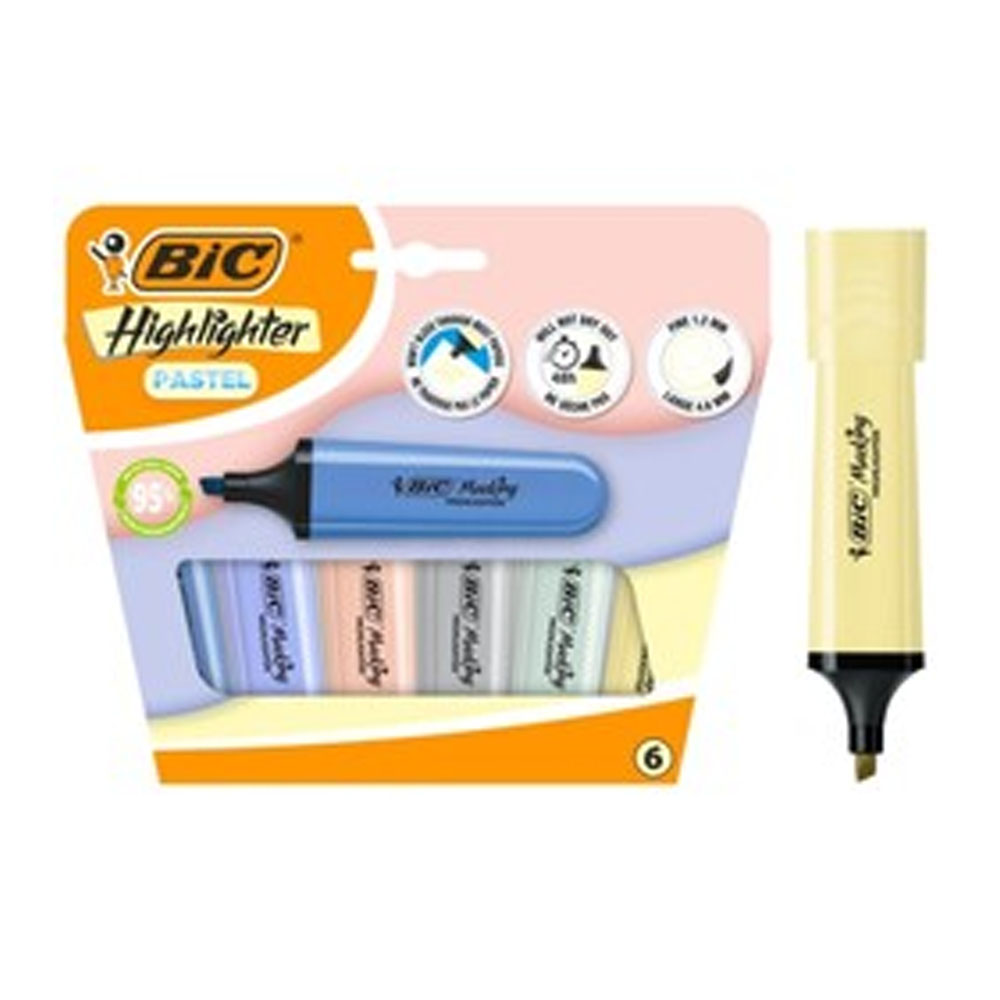 MARKİNG FLAT HİGHLİGHTER 6 LI KUTU PASTEL