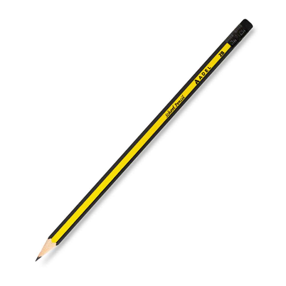 Adel Kurşun Kalem School Pencil 2B Silgili Yl 2062135000000 - 72'li Paket