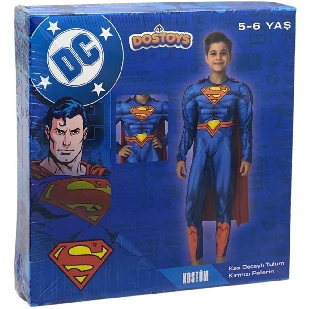 Superman Kaslı Kostüm Kutulu 5-6 Yaş