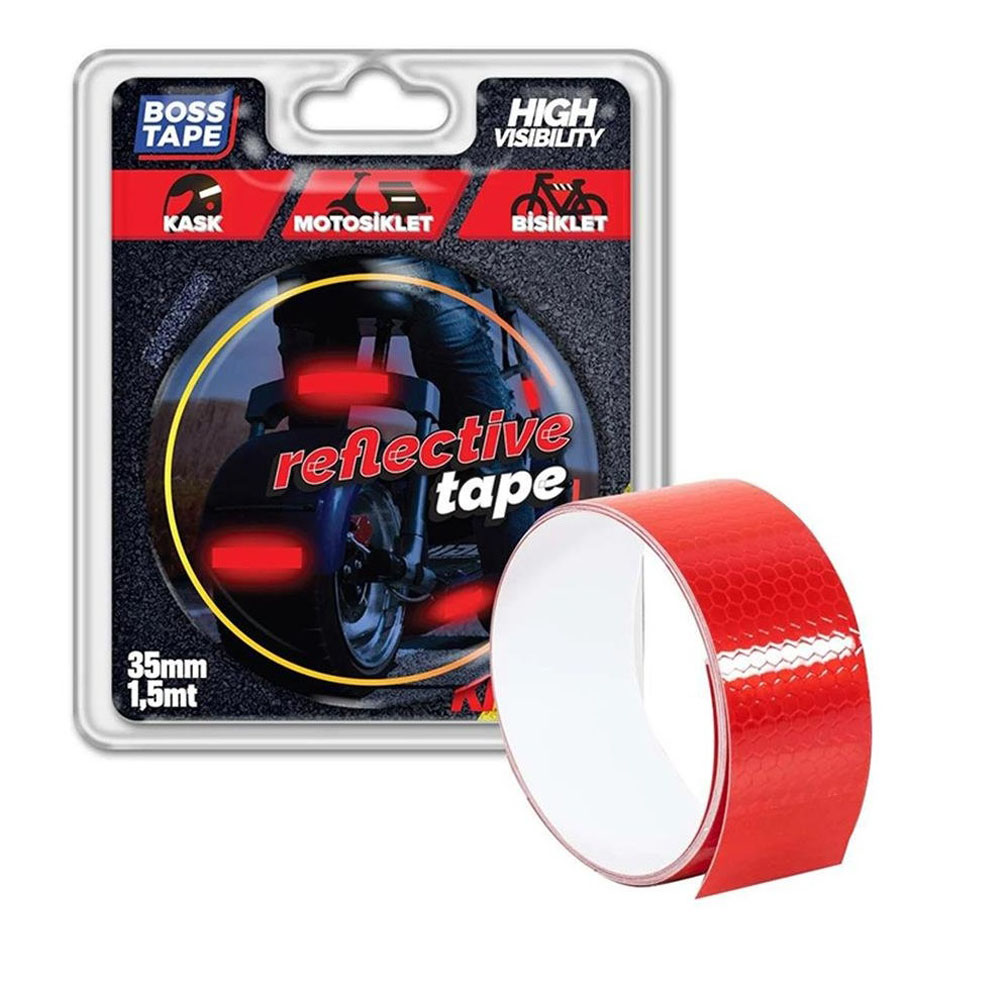 BOSS TAPE REFLEKTİF BANT KIRMIZI 35MMX1,5MT BT-090