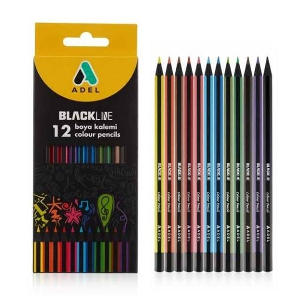 ADEL KURU BOYA BLACKLİNE METALİK 12 RENK TAM BOY METAL TÜP
