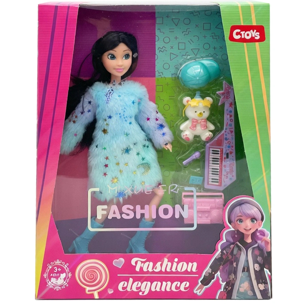 TOY-8671-3 MODA AKSESUARLI OYUNCAK BEBEK 11.5 INCH