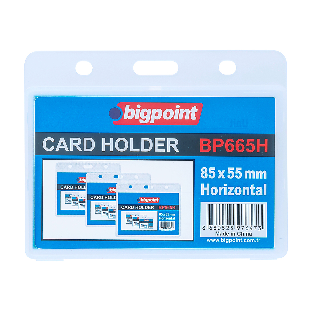 BİGPOİNT KART KABI PP SU GEÇİRMEZ YATAY 85X55MM BP665H