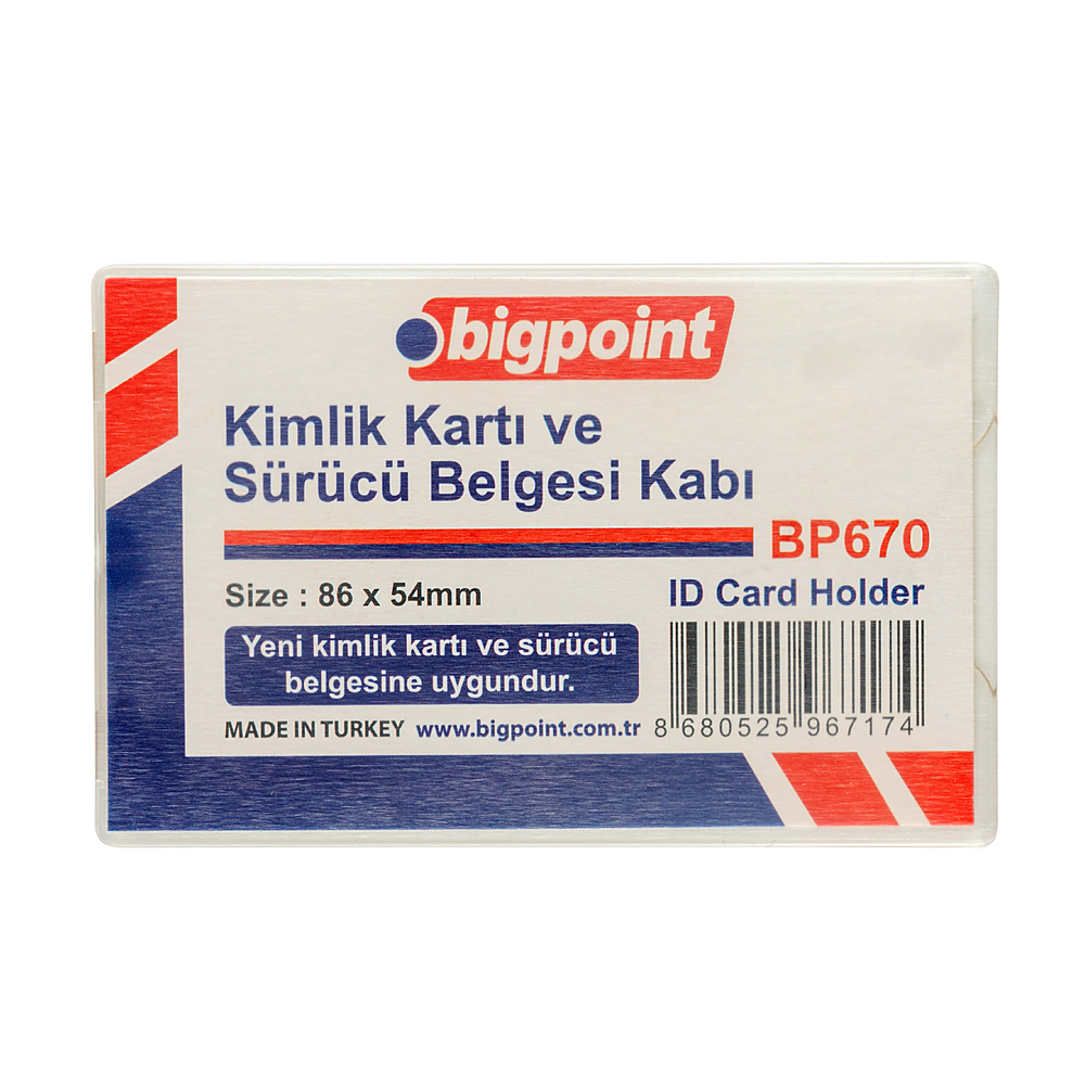 BİGPOİNT KART KABI KİMLİK SÜRÜCÜ PP BP670