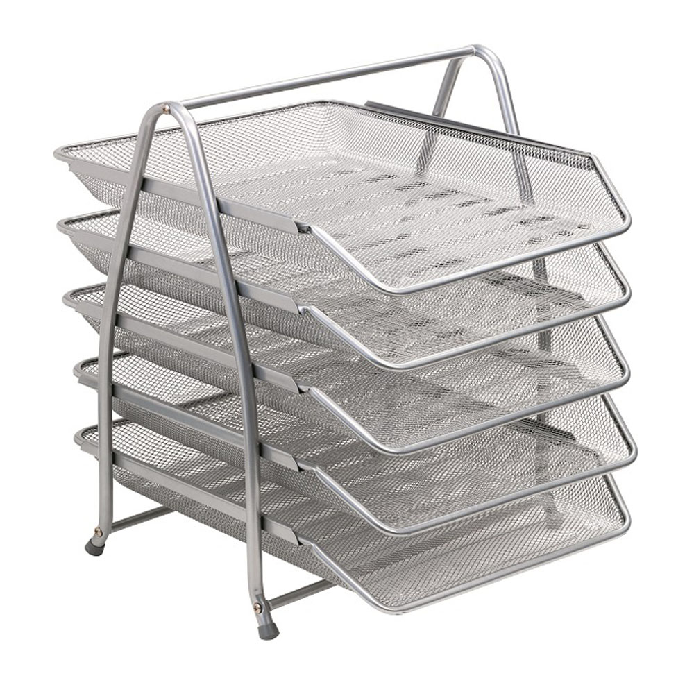 Bafix Evrak Rafı Metal Perforeli 5 Li Gri Bfx-Mer9207G