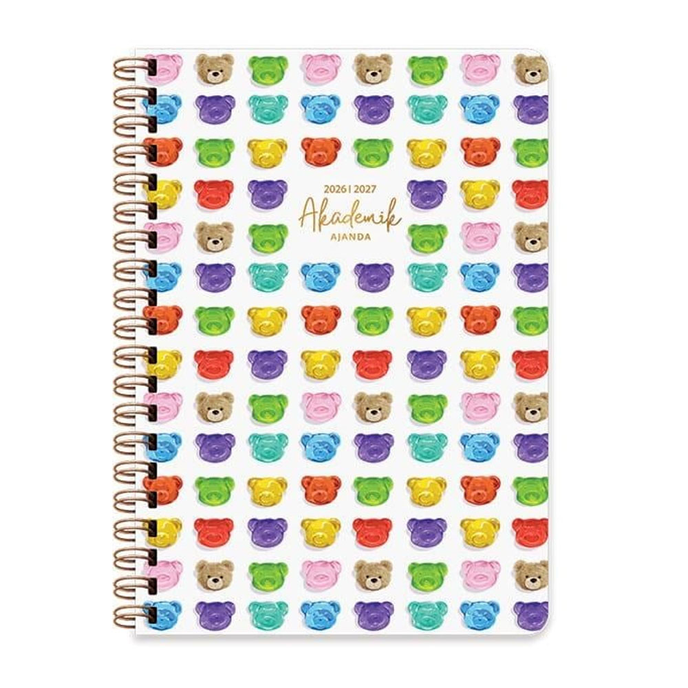 Keskin Akademik Ajanda 17*24 Spiralli - Teddy 600208-99