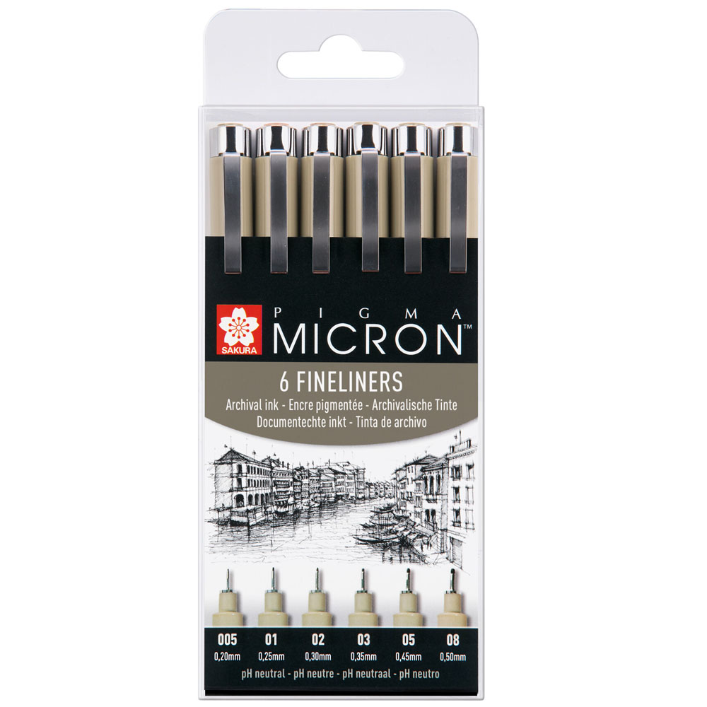SAKURA PIGMA MICRON 6 LI SET