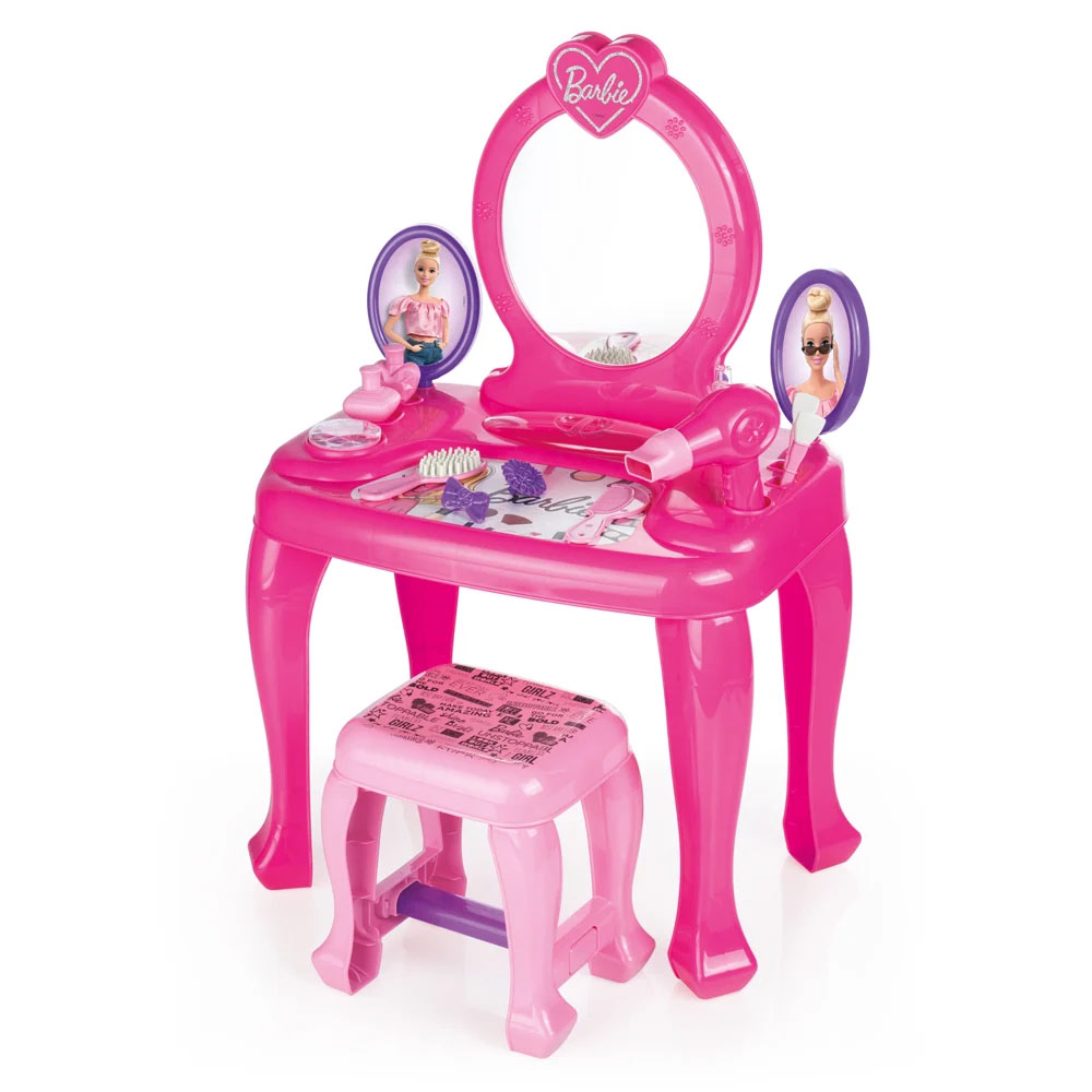Dolu Barbie Ayaklı Makyaj Masası Ve Sandalye Seti Dolu-1609