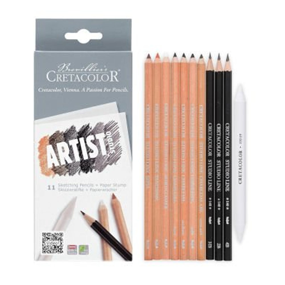 CRETACOLOR ARTİST STUDİO SKETCHİNG TEMEL ÇİZİM SETİ 11 PARÇA 46511