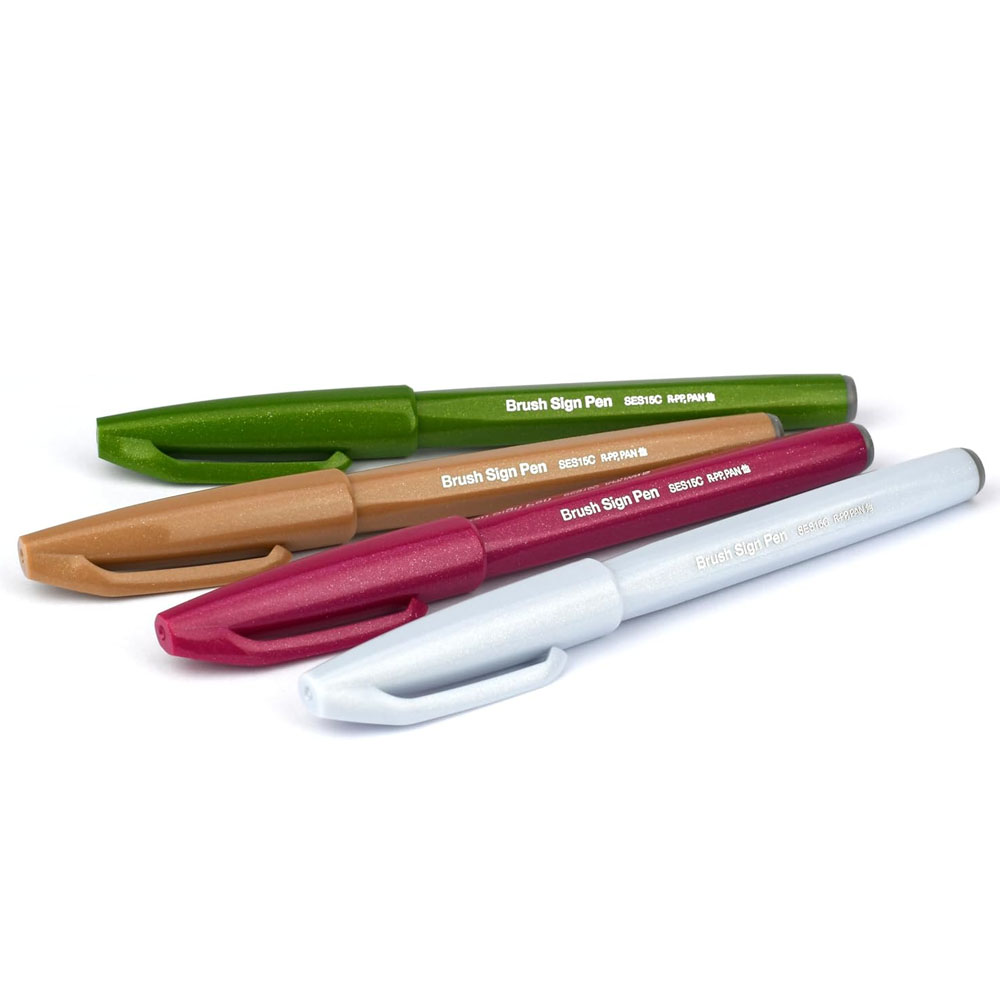 PENTEL SİNG PEN BRUSH - 4LÜ BLİSTER (D2X-E2X-N2X-B2X)