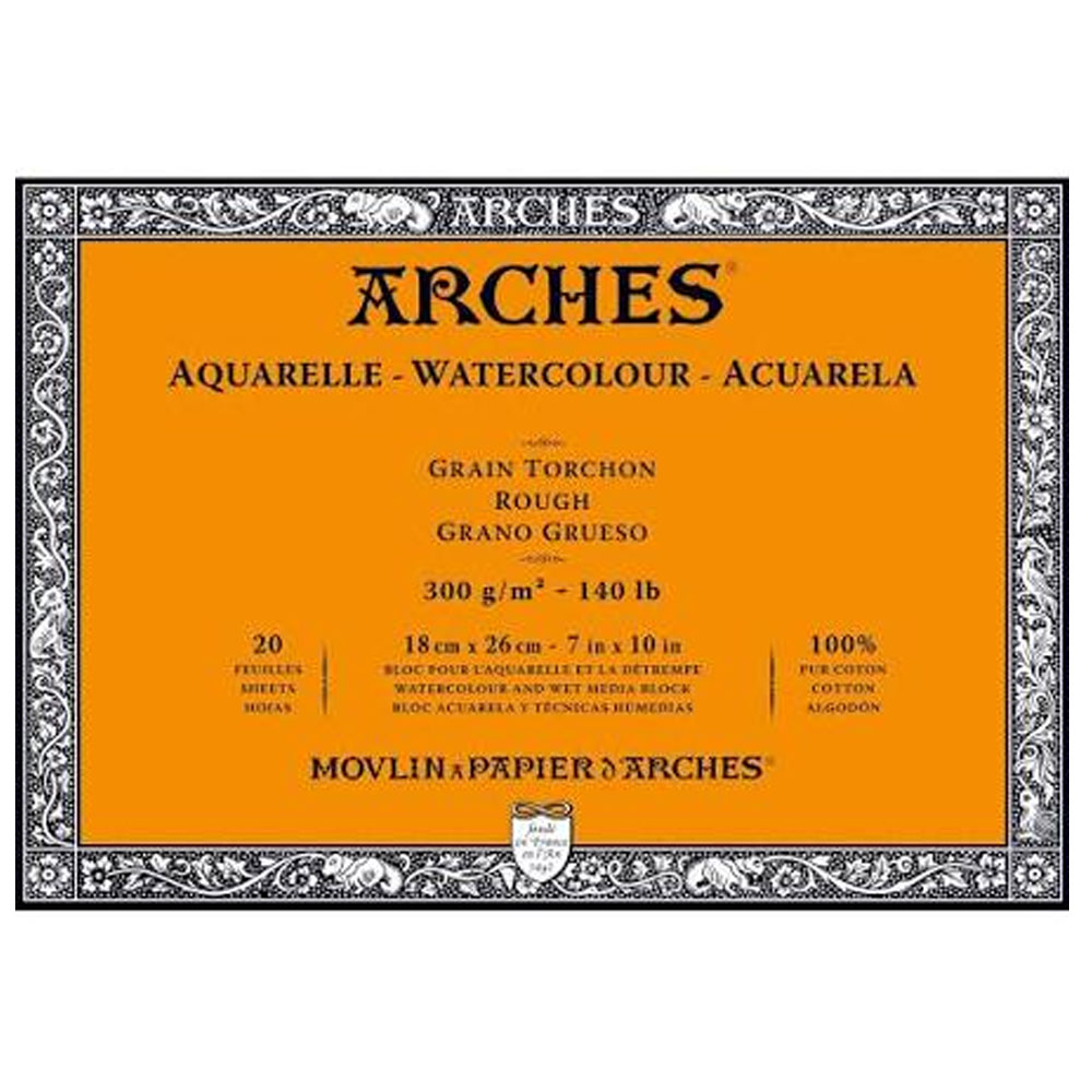 ARCHES YÜKSEK DOKULU SULUBOYA BLOĞU 300G 18 X 26 20S - NATUREL BEYAZ