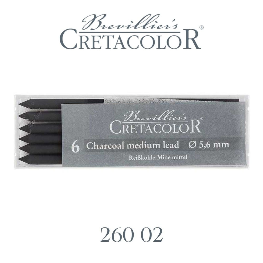 CRETACOLOR CHARCOAL MEDİUM KÖMÜR PORTMİN UÇ 5,6MM 6LI 26002
