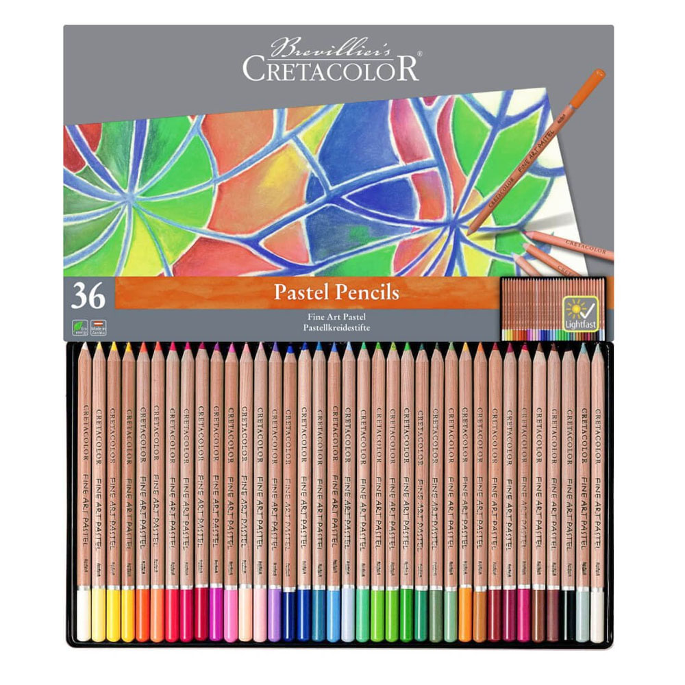 CRETACOLOR FİNE ART PASTEL BOYA KALEM SETİ 36 RENK METAL KUTU 47036