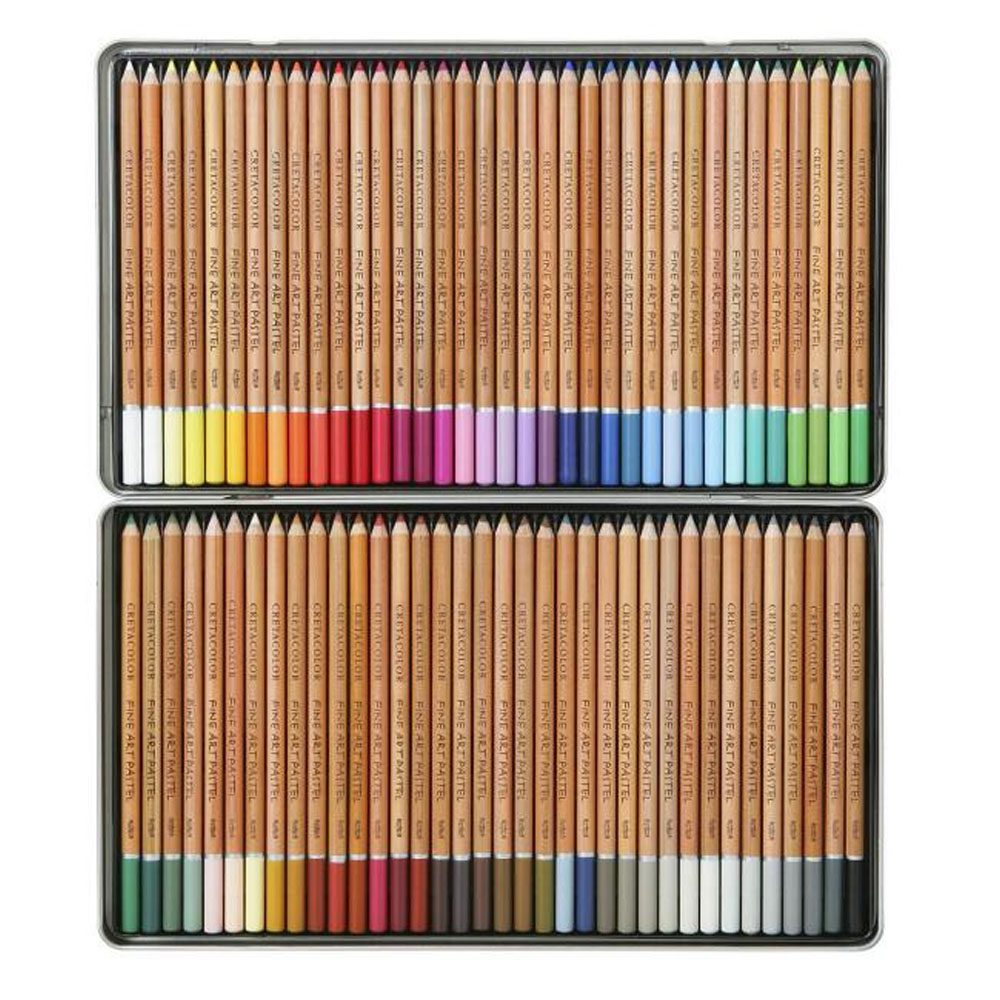 CRETACOLOR FİNE ART PASTEL BOYA KALEM SETİ 72 RENK METAL KUTU 47072