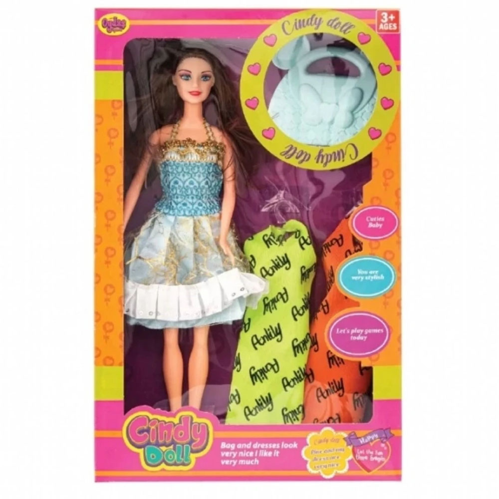 Oydaş Cindy Doll Çantalı Yedek Elbiseli Bebek Oyd-04-02281