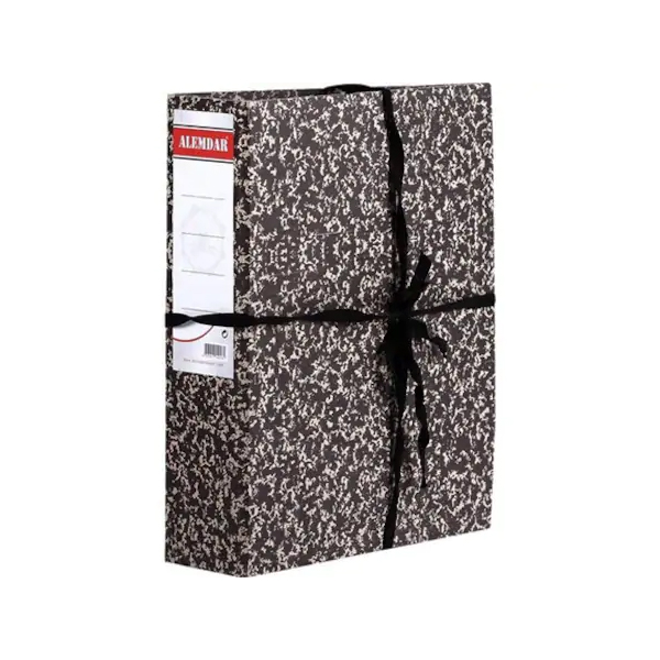 Alemdar Bağlı Klasör Karton Dar Siyah - 25'li Paket