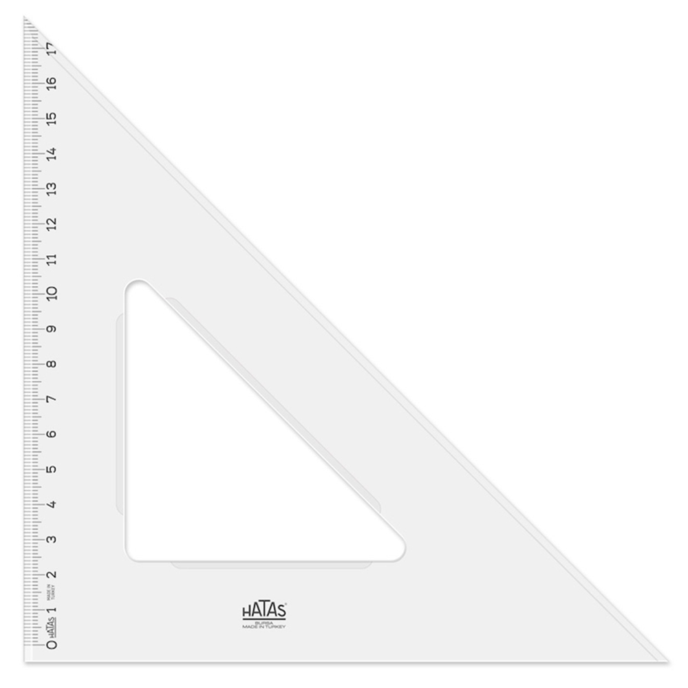 HATAS ÖĞRENCİ GÖNYESİ 45 DERECE PLASTİK 26 CM 0780