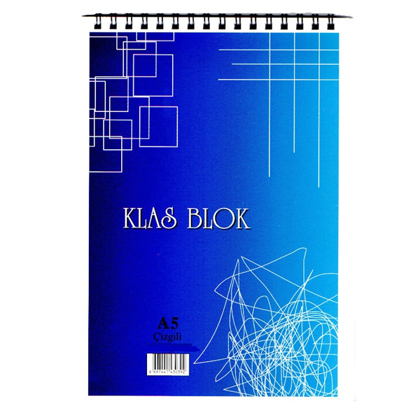 Klas Bloknot Spiralli Kareli 40 Yp A5 - 12'li Paket