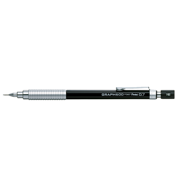 PENTEL ÇİZİM KALEMİ GRAPH 600 0.7 MM SİYAH PG607-A