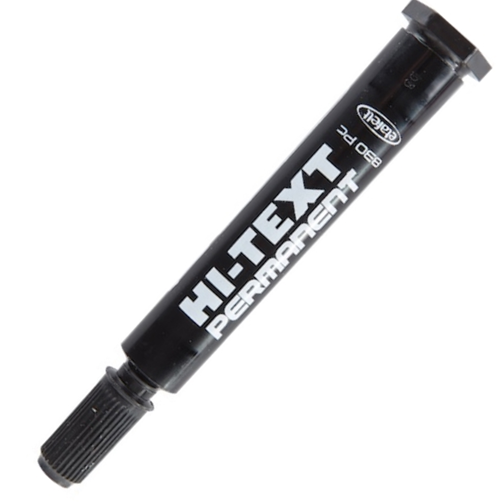 Hİ-TEXT MARKÖR PERMANENT KESİK UÇLU SİYAH 830PC