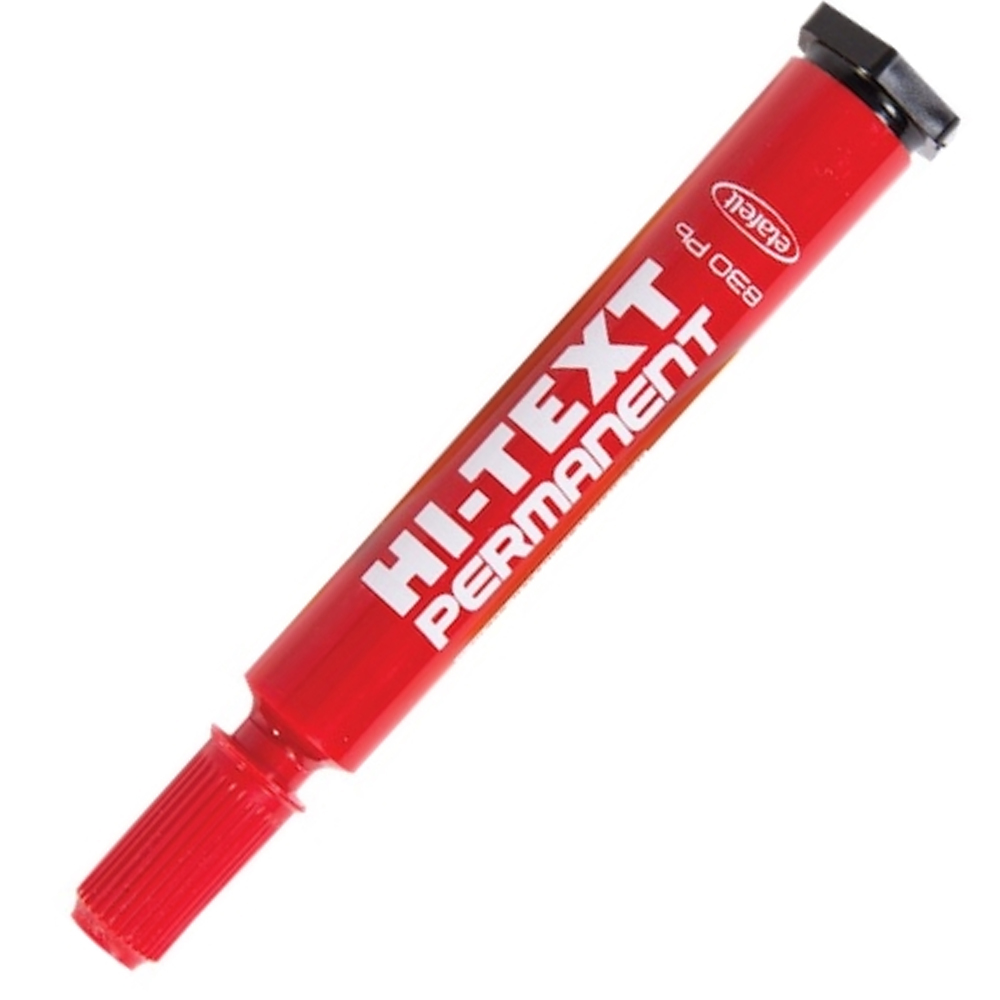 Hİ-TEXT MARKÖR PERMANENT YUVARLAK UÇLU KIRMIZI 830PB