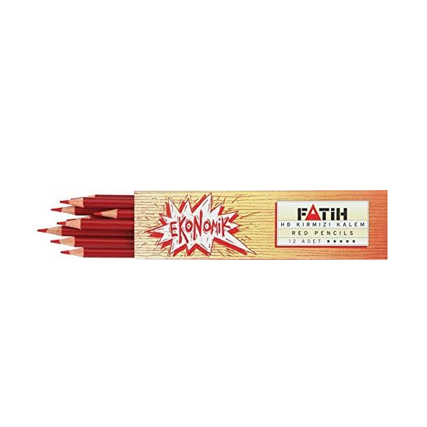 Fatih Kopya Kalemi Hb Ekonomik Kırmızı 25010 - 12'li Paket