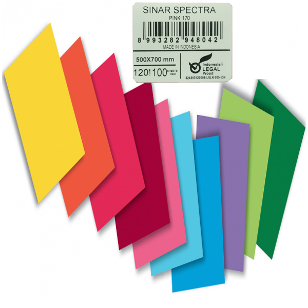 Sınar Fon Kartonu 100 Lü 50X70 120 Gr Pembe 170 - 100'lü Paket