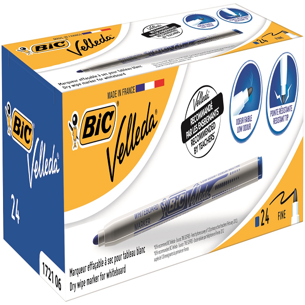 BİC TAHTA KALEMİ YUVARLAK UÇLU VELLEDA MAVİ 1721 06