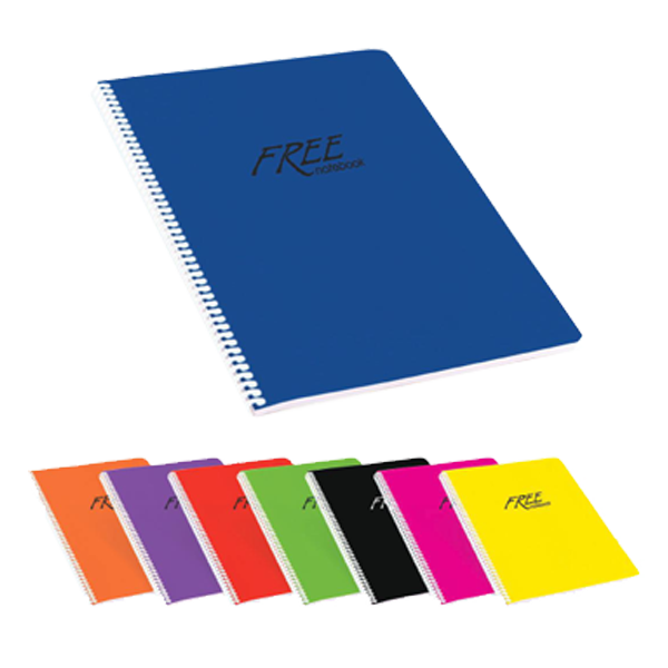 Keskin Color Spiralli Defter Free Plastik Kapak Çizgisiz 80 Yp A5 450120-99 - 12'li Paket