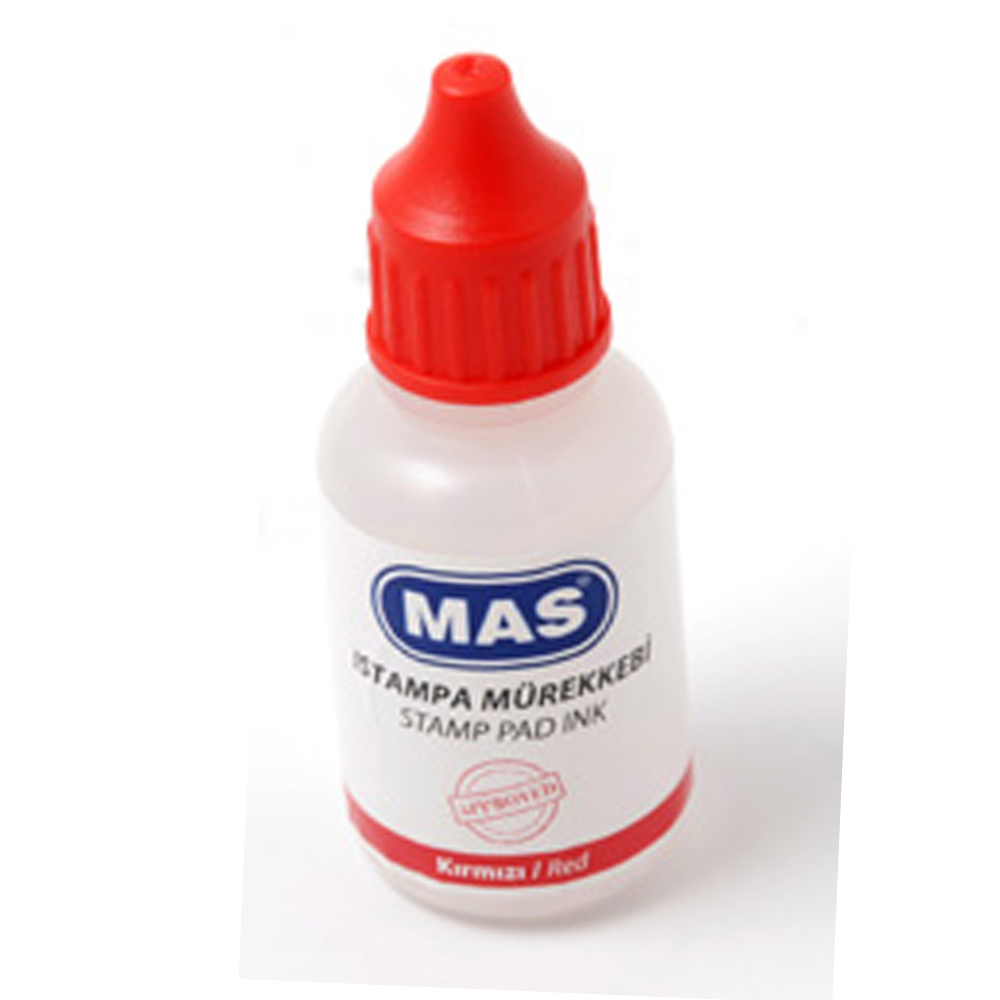 Mas Istampa Mürekkebi 20 Ml Kırmızı 464 - 10'lu Paket